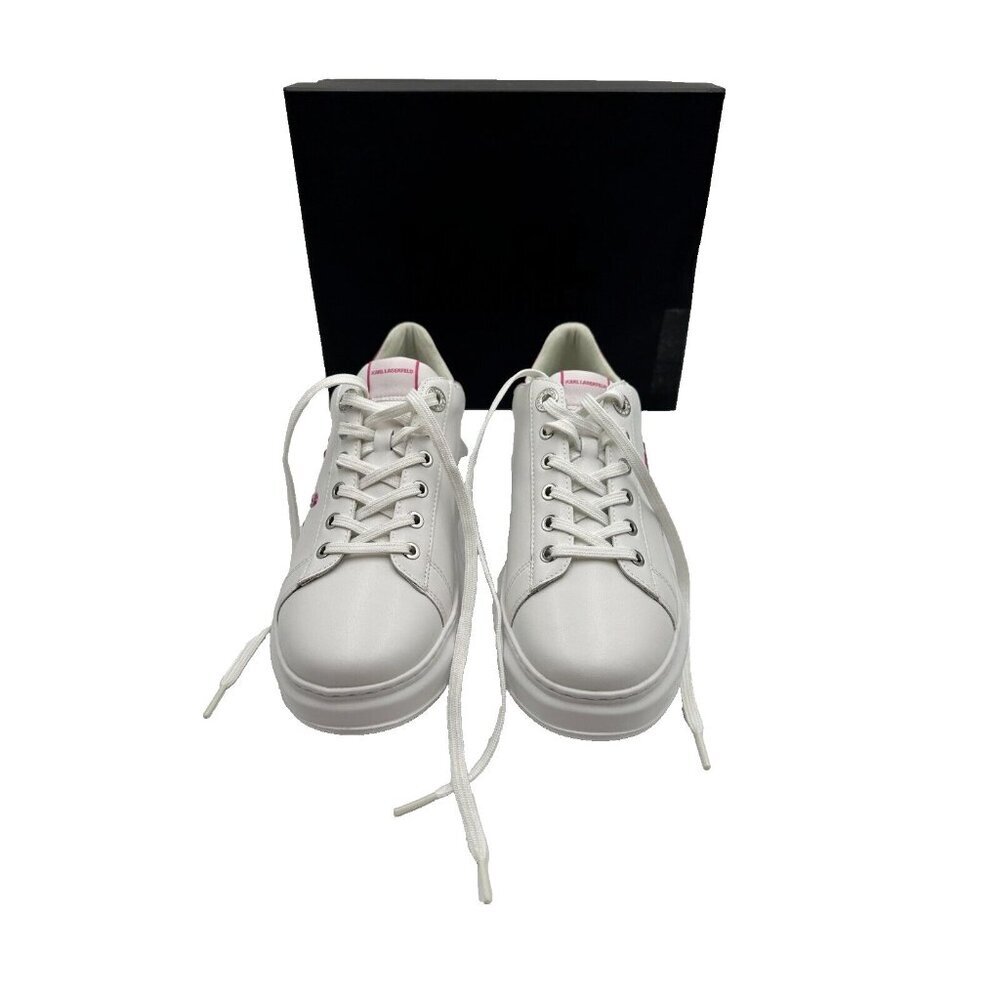 NIB Karl Lagerfeld Women Sneakers kapri Signia Leather KL62510A US 9 HTF - Picture 7 of 16